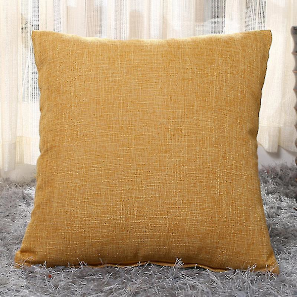 Ins Wind Solid Color Pillow Cotton Linen Cushion Set Sofa Backrest Office Minimalist Car Fabric