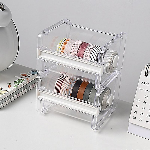 Maskeringstejpskärare Washi-tejpsförvaringsorganisatör Skärare Kontorstejpsdispenser（onesize）