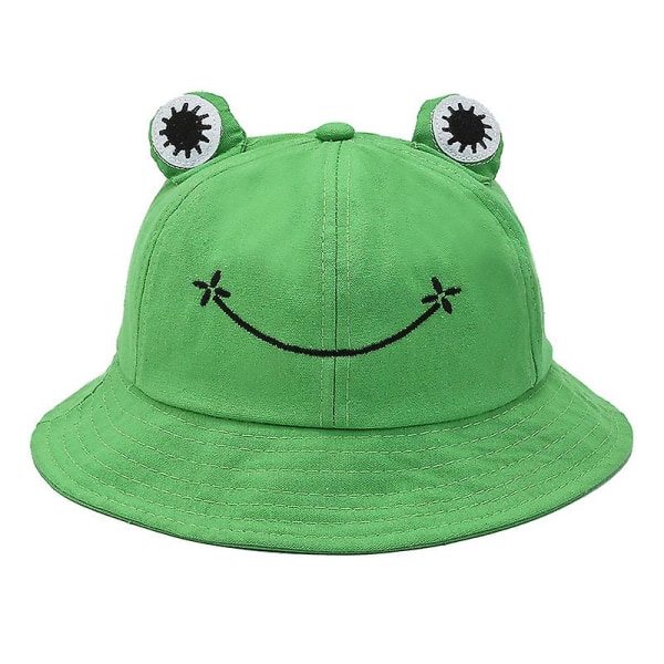 Bucket Hat til mænd og kvinder, bomuld ferie fiske kasket solhat tegneserie kasket (1 stk, grøn)