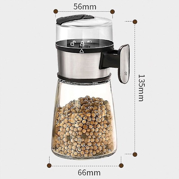 1 st trycktyp saltdispenser salt sockerflaska kryddpeppar shaker kryddburk trycktyp burk kök