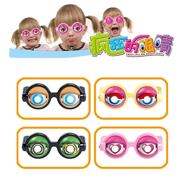 Prank Crazy Eyes - Triks, Kreativitet, Morsomme Briller, Leke, Morsomme Blinkende Triks (Blendende grønn morsom versjon)