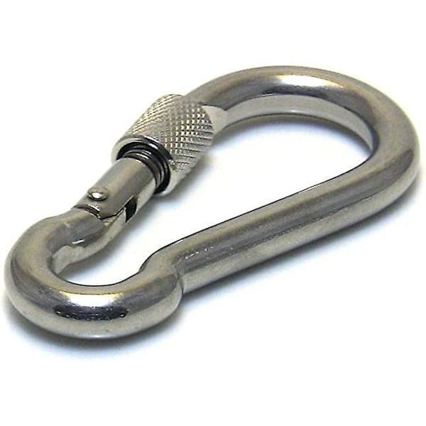 5 stk. Snap Hooks i rustfrit stål med lås Snap Hook Niro Aisi 316 V4a 50-120 mm (8 x 80)