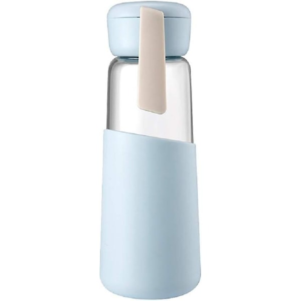 Glass water bottle silicone sleeve creative gift water bottle anti-scalding cold water bottle