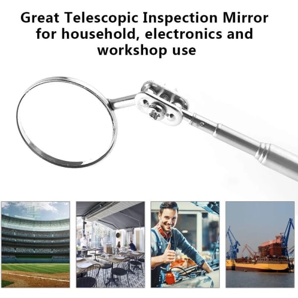 Teleskopspegel, Rundspegelinspektionsverktyg, Infällbart reparationsverktyg, Handhållet teleskopverktyg