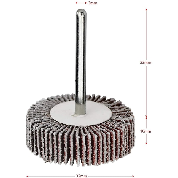 20 stk. slibeskive, 80 grit slibning 100 slibende sandpapir slibeskive til Dremel roterende værktøjer