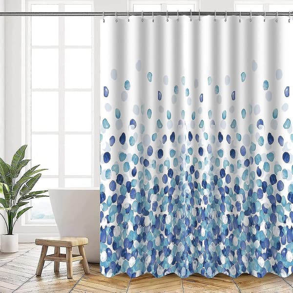 Duschdraperi, Duschdraperi 180x200cm, Maskintvättbar Polyester Duschdraperier med Viktad B