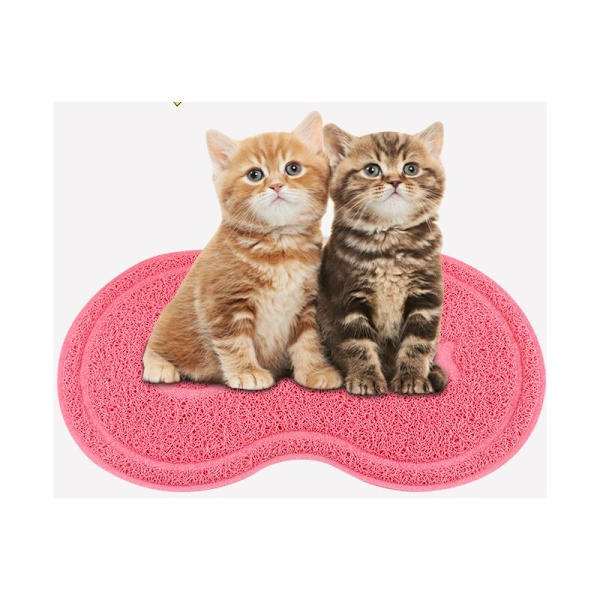 Kattströbricka Silikon Husdjursmatningsbricka PVC Vattentät halkfri Hundbricka Kattströ Rengöringsplatta 45,4x25,5cm Havsblå 1 st