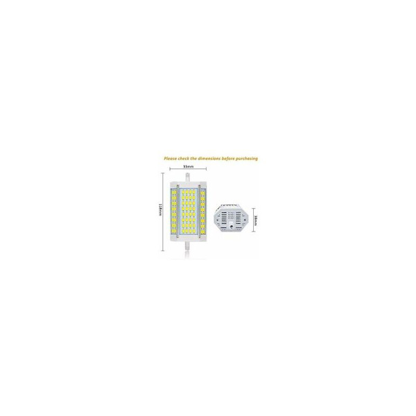 LED-lampa r7s 118mm 30w dimbar, 3000lm, kall vit? 6000k, dimbar LED för vägglampa / golvlampa / spotlight [c]
