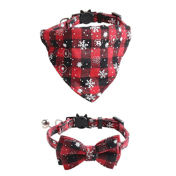 1 set jul husdjur halsduk katt fluga krage jul husdjur bandana