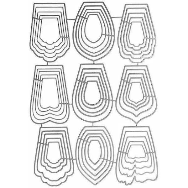 Blomskärningsformar Metall DIY Präglingsstencilar Mallar Formar för Scrapbooking 1 Set Heminredning Bildram
