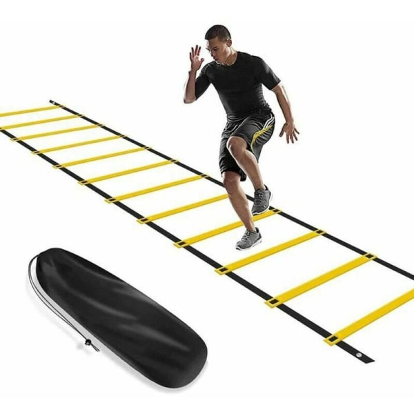 6M & 10 Kegel Rhythm Ladder - Fotbollsträning - Utrustning för smidighet, fitness och snabbhet - Set med väska