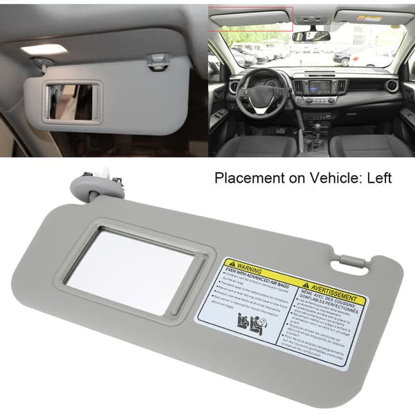 Vänster solskydd för förarsidan 74320-42501-B2 passar RAV4 2006-2009 grå