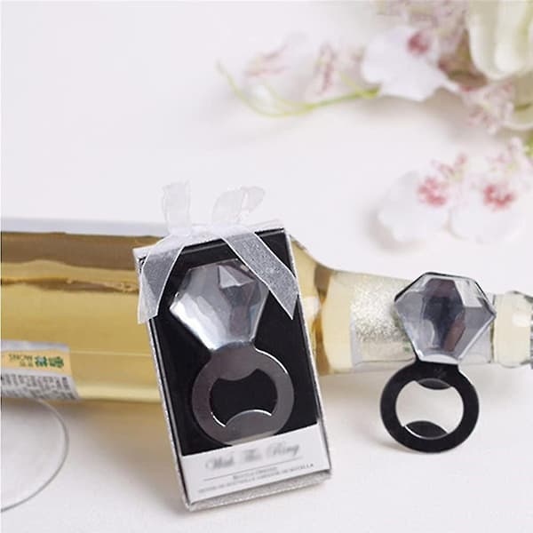 Shine Sparkle Diamond Ring -pullonavaaja, 10 kpl pullonavaajaa, oluttarvikkeita, sulhaspojan lahja