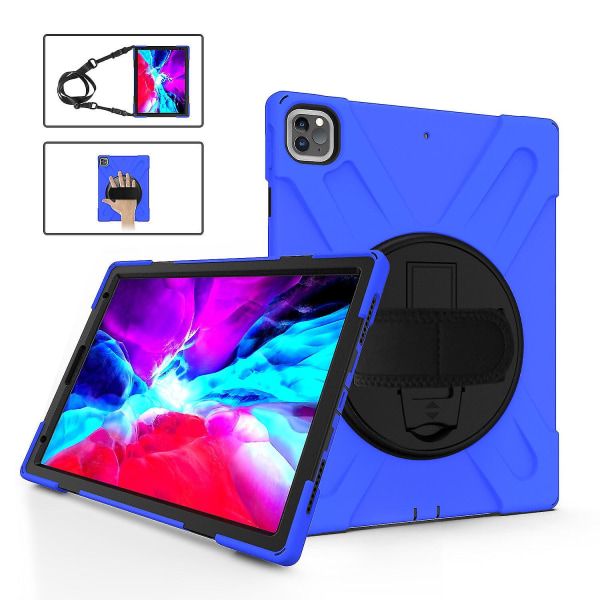 Avtagbart axelbandsfodral för iPad Pro 12,9 tum med handrem, justerbart stativ, kameraskydd
