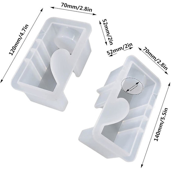 Tealight Holder Resin Mold Silicone | Hjerteformet Tealight Holder Støbeforme