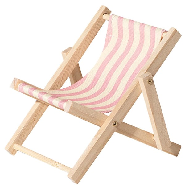 Beach Chair Mobile Phone Holder Tablet Bracket Wood Canvas Beach Chair Decor（12X12X10CM）