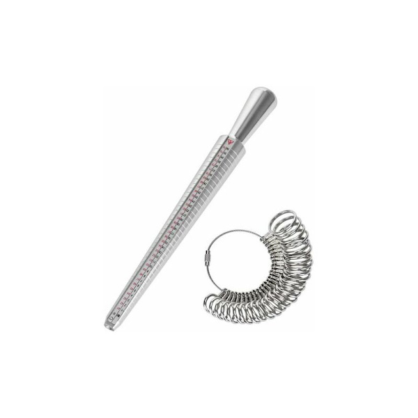 HLVBU Ring gauge finger size measuring gauge rings finger gauge ring tool med ringfoder, CRUEL