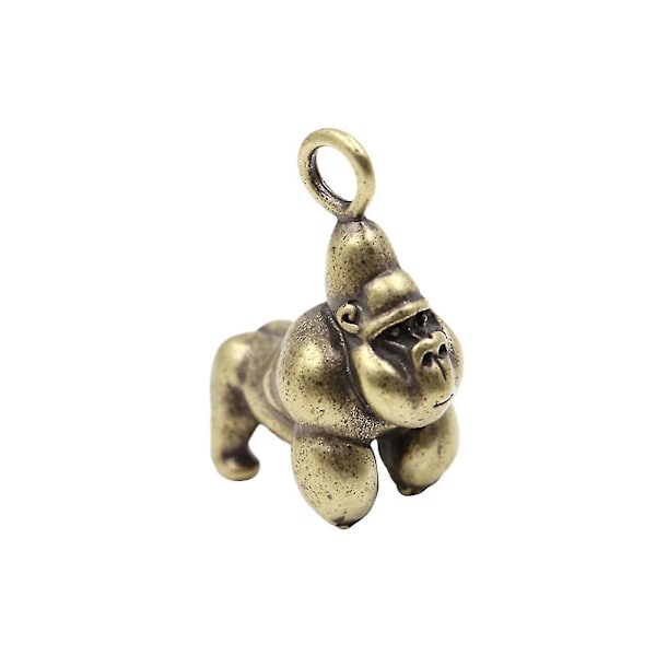 Gorillaformad hänge berlock DIY nyckelring berlock hängande dekorations berlocker smyckestillverkningstillbehör för nyckelring halsband (gyllene)