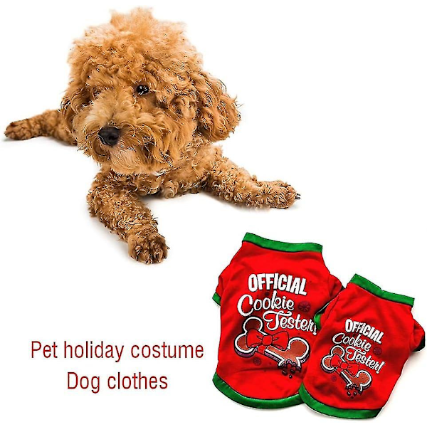 Juleklær for kjæledyr, julepyjamas for hund, varm t-skjorte for valp, kostyme for liten hund og katt, festdekorasjon