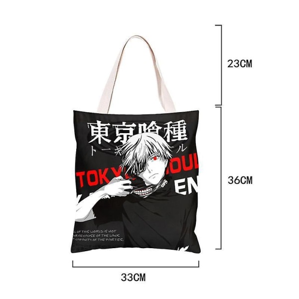 Anime Tokyo Ghoul Ken Lunch Bag Tote Bag Gjenbruksegnet for Shoppi