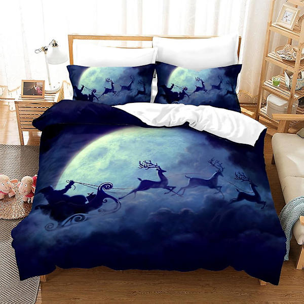 3D joulupäivän puun painatus vuodepeittosetti Twin Full Queen King Size Ultra Soft Peittovuodevaatteet 3kpl Peittopeittosetti（Kuten kuvassa）