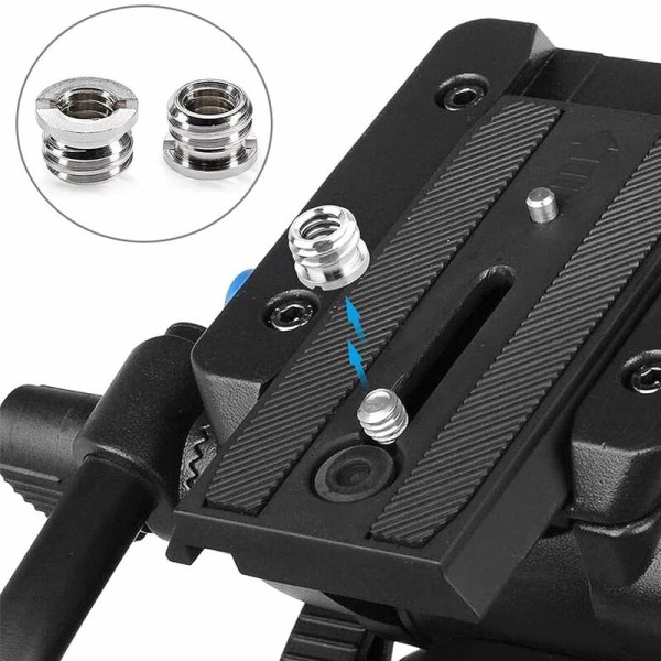 22-delad metallgängad skruvadapter, kameraskruvadapter i metall, stativadapteradapter, för kamera, stativ, monopod, belysningsstativ