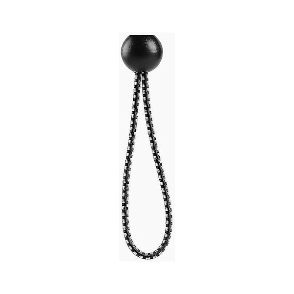 Bungee-snöre, presenningsspänare, kulspänne för tältfäste (15 st svart och vitt)