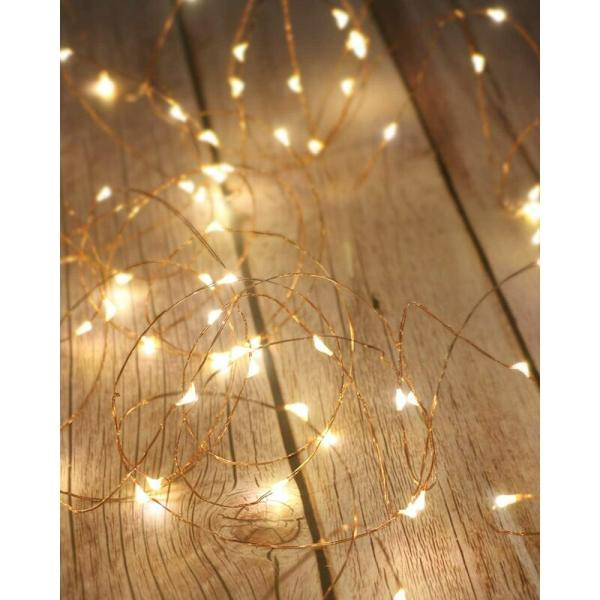 Fe-ljus, 5M 50LED Fe-ljus Batterier Mini Led Inomhusljus Dekoration för Sovrum Jul Bröllop Hem Trädgård, Varm Vit?