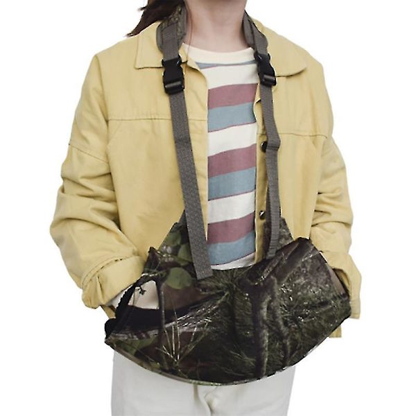 Mimigo Jagt Fleece Håndmuffe Pak Varmer Udendørs Camouflage Thinsulate Isolering（43 x 19cm,GRØN)