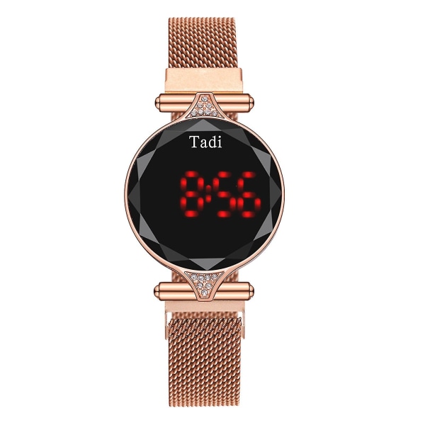 Tadi Women Fashion Watch Clock Stainless Steel Casual Dress Wrist Crystal