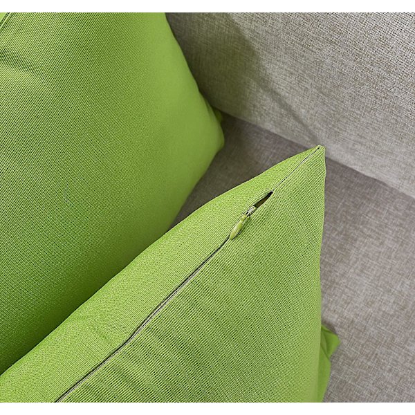 Set med 2 bomullscanvas örngott, (18\" x 18\", 2 st (18\" x 18\", äppelgrön)