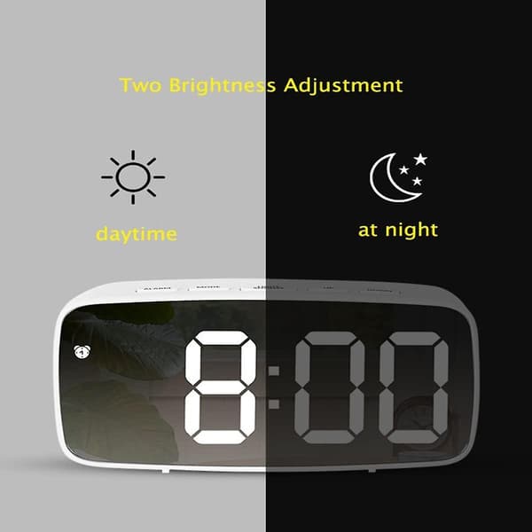 LED Digital Väggklocka, Sängklocka med Temperaturvisning & Full-Range