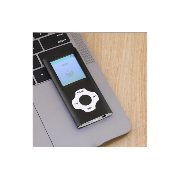 Bärbar Walkman Mp3-kort Mini Mp4 Musikspelare E-boksinspelare Mp3 Svart 32g