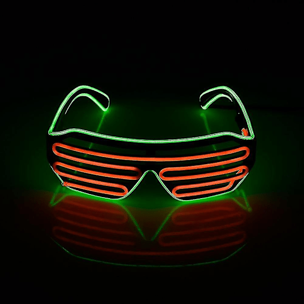 Led natlys briller Halloween glødende neonlys julefest bril flash lys glødende solbriller glas ferieartikler kostume