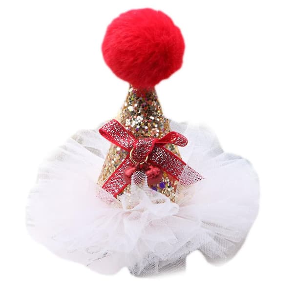 Julehatte hårklips mini hatt barrettes glitter julehårnåler