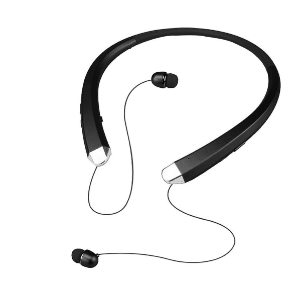 Upgraded wireless neckband headphones with retractable ear tips