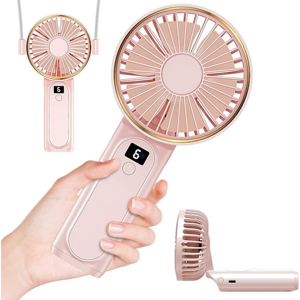 Portable hand-held fan hanging neck mini table fan multi-functional fan 4000mAh ultra-long battery life ultra-quiet 6 gears