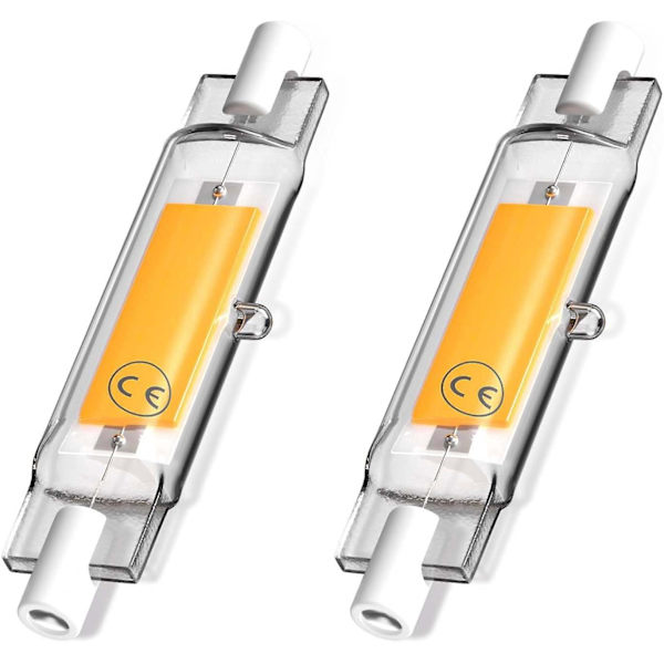 5w R7s 78mm J78 Cob Filament Led-lampa, 500 Lumen 360 Grader, Halogenlampa 30w 48w 50w Motsvarande, Perfekt För Hem, Kök, Rum (2st, 4000k Dagsljus