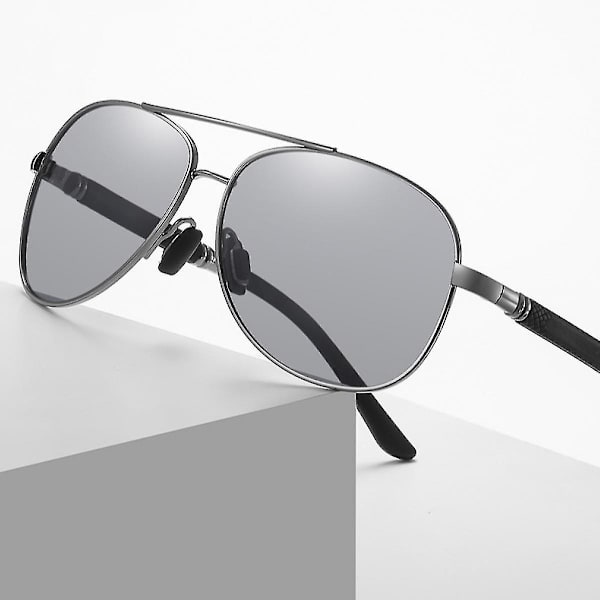 Aviator solbriller til mænd og kvinder, polariserede, UV400-beskyttelse, spejlede linser, metalramme med fjederhængsler xq-sg1516