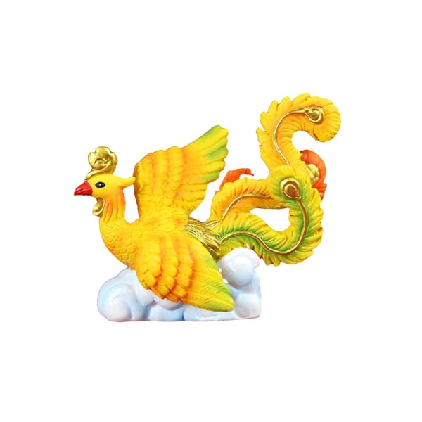 Dragon Phoenix Bring Prosperity, Hartsdekorationer Bakad tårtdekoration Nyårsfestivaldekoration Dessert Dekoration i antik stil（Fenix）