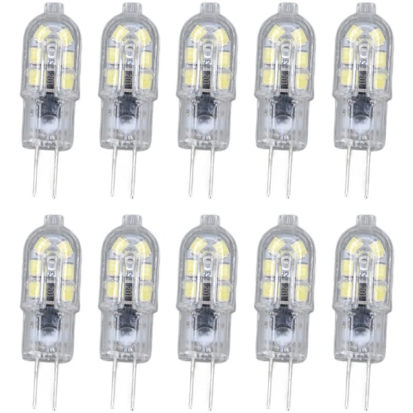 10-pack G4 2835 LED-lampa Transparent LED-lampa Plug-in lampa AC220V för RV Cabinet Landscape Light (2700 Warm Light)