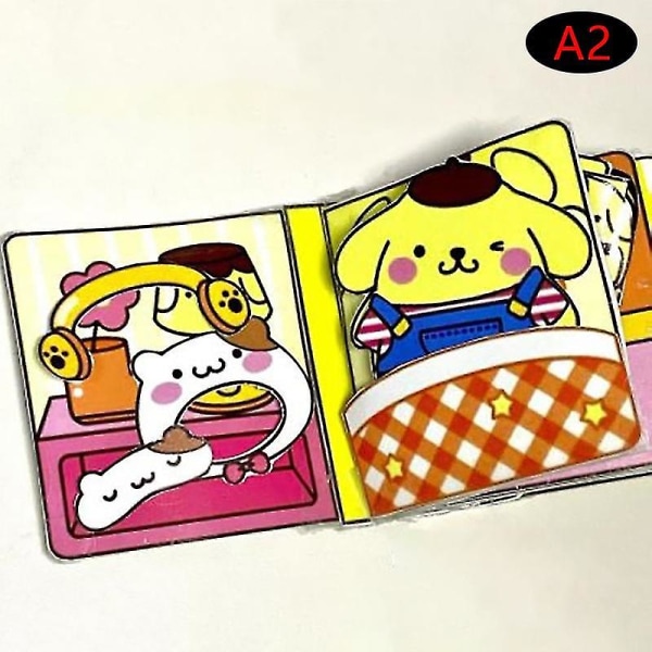 Stillebok Sanrio Doudou-bok Pedagogisk hjemmelaget Kuromi-bok Melodi Stillebok（A2，Multicolor）