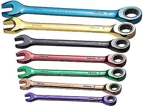 Nirvana Color Ratchet Spanner Dual Purpose Multi-function Movable Spanner Hand Tools Set 8-19mm (koko: 8mm)