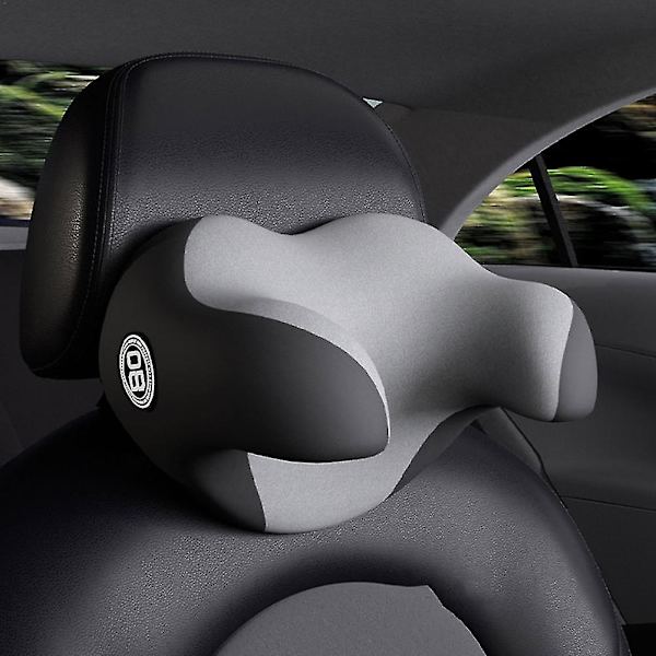 U-muotoinen niskatyyny auton matkustajan istuimen päätuki autoon muistivaahdolla irrotettava mukava nukkumisaika tyyny pään tuki（1）