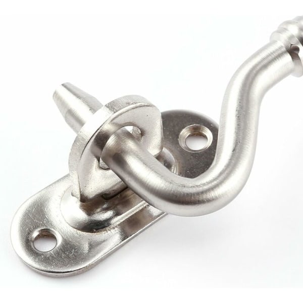 Storm Hooks, Rostfria Dörrkrokar, Flerfunktionskrokar för Skjul Dörr, Garage Dörr, Fönster, Stuga, 6\" 2 Pack