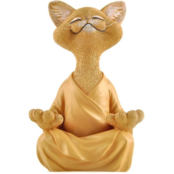 Nyckfull kattbuddha, en gåva till kattälskaren Orange