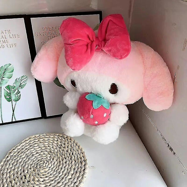 40/50/60cm Kuromi My Melody Jordbær Serie Plysj Dyr Dukke Tegneserie Søt Plysj Putedyr Gave（60CM，My Melody）