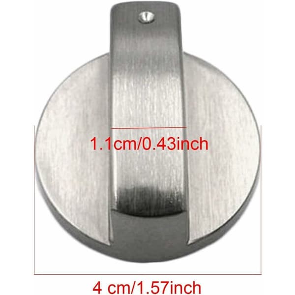 Spisvred, Spisvred, Gasreglage, Spislåsadapter, Universal Silver 6mm Ugnsvred - MODOU