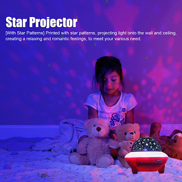 Bluetooth-projektor RGB-stjärnprojektor USB-laddning nattljusprojektor för sovrumsdekoration