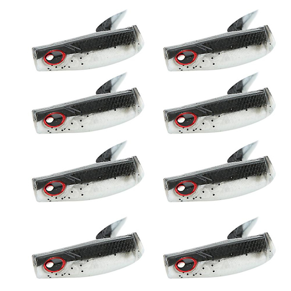 8 stk AR29 myk agn 60mm 2,5g fiskeagn dobbel farge T hale